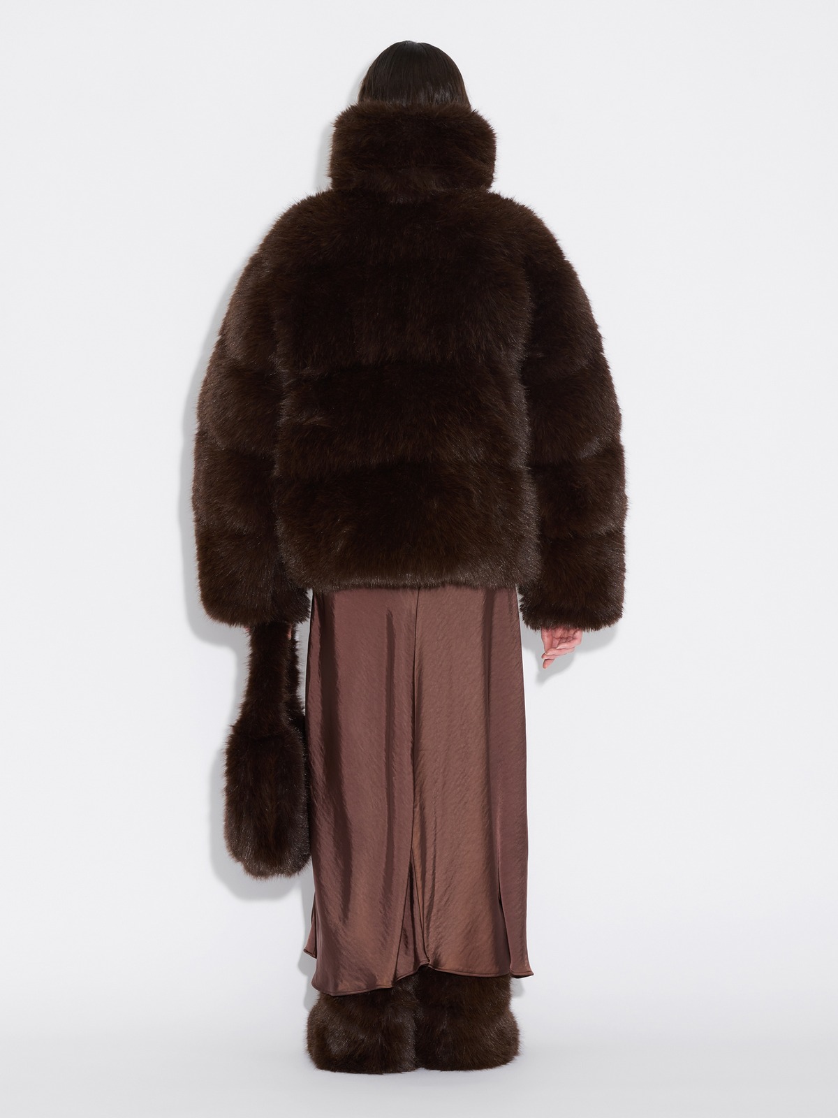 Steilia Faux Fur Down Jacket - Brown - Holzweiler