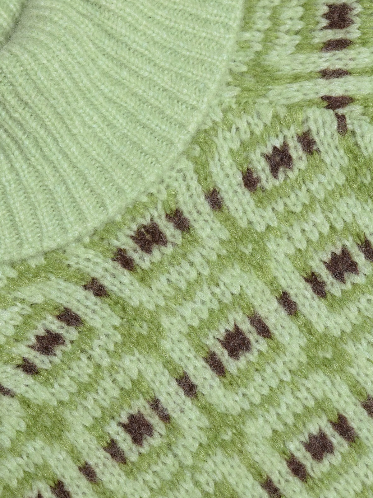 Norwegian Wool Turtleneck - Green Mix - Holzweiler