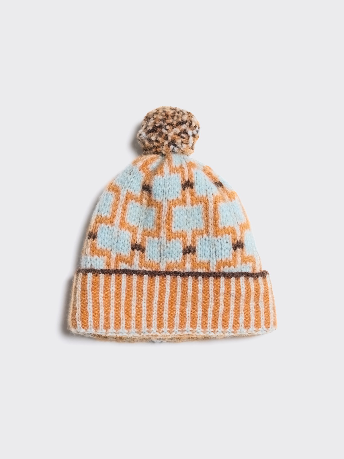 Norwegian Wool Beanie - Blue mix - Holzweiler
