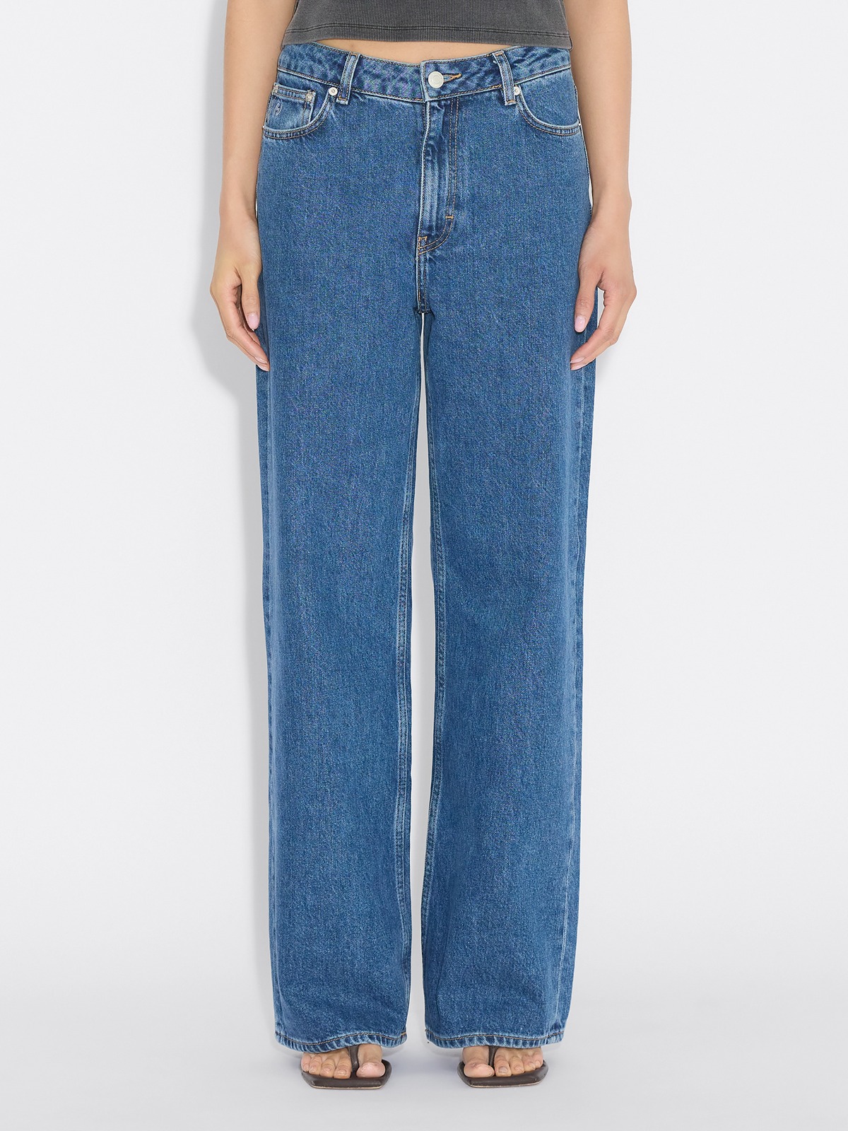 Wide-Leg Jeans - Mid Blue - Holzweiler