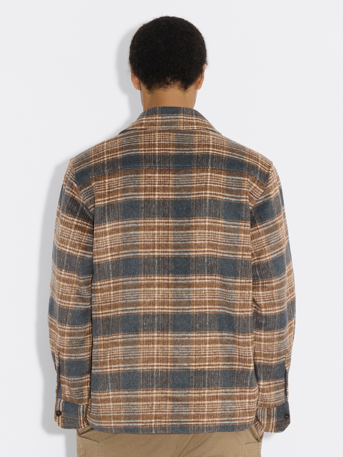 Relaxed Flannel Overshirt - Brown Mix - Holzweiler