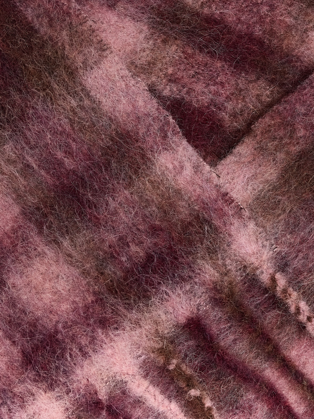 Fresia Check Tassel Scarf - Pink Check - Holzweiler
