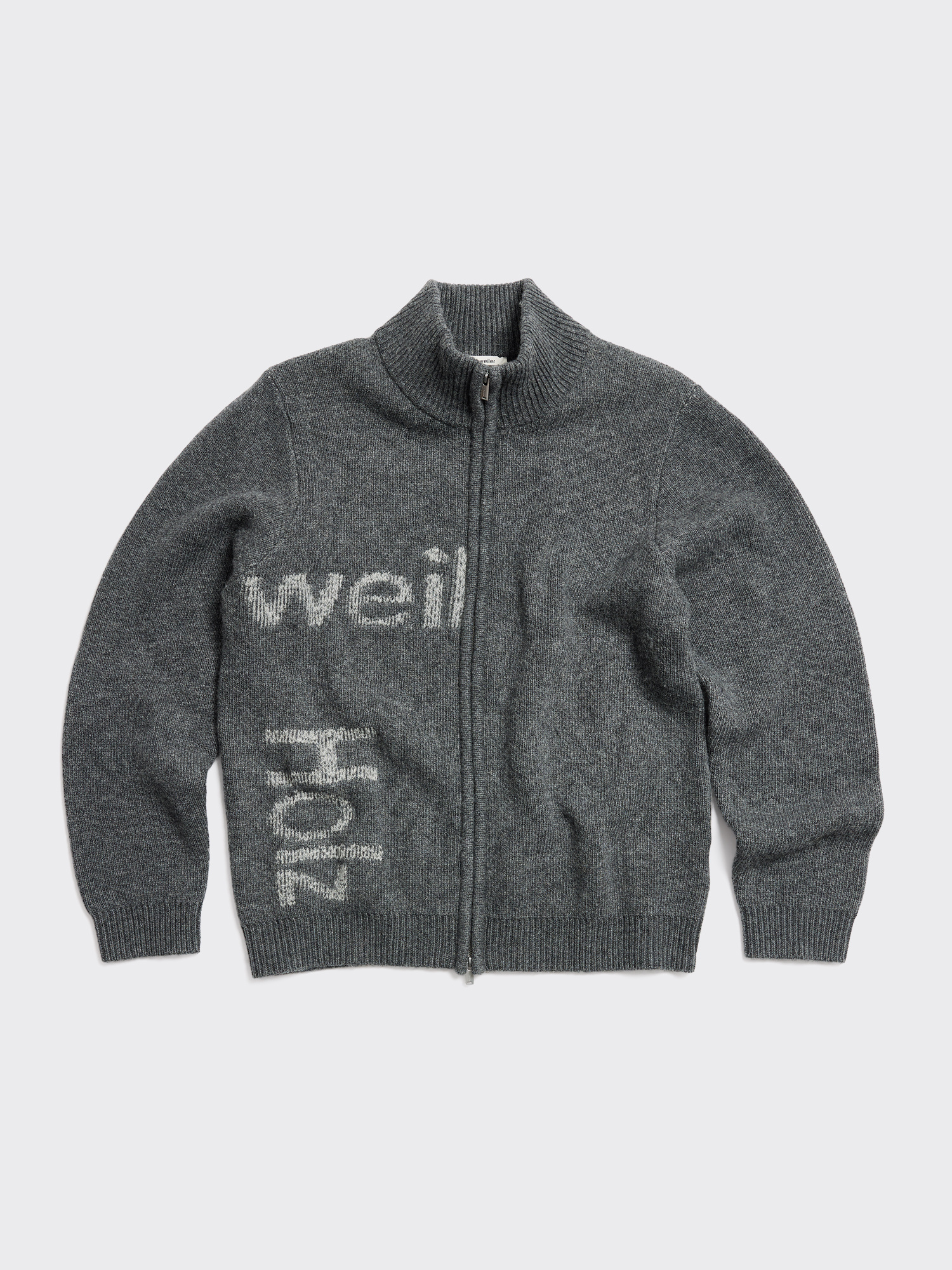 【新品未使用】ポルシェデザイン＆adidas ハーフジップセーター　ロゴ　グレー Haza Logo Wool Cardigan - Dk. Grey Mix - Holzweiler