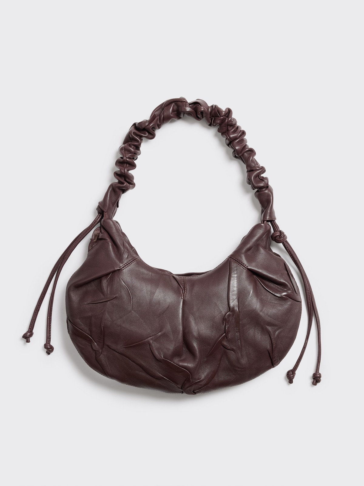 Leni Slouchy Leather Cocoon Bag - Burgundy - Holzweiler