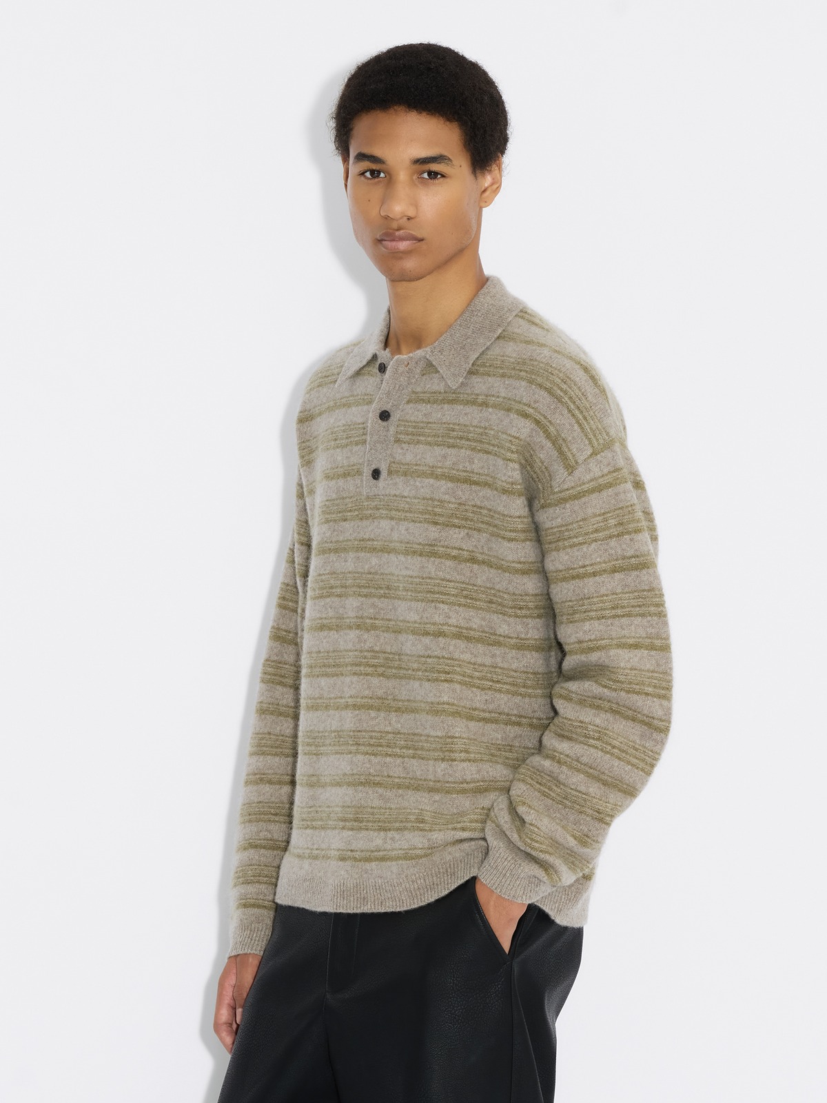 ピ* \"OPPOSITE STRIPE PULLOVER SHIRT 003-