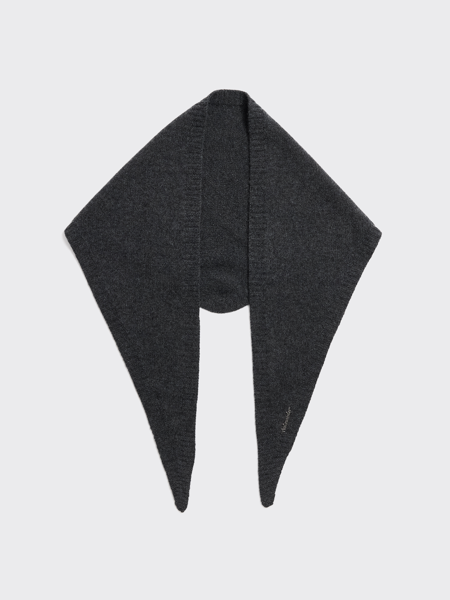 Cashmere Triangle Neck Scarf - Dk. Grey - Holzweiler