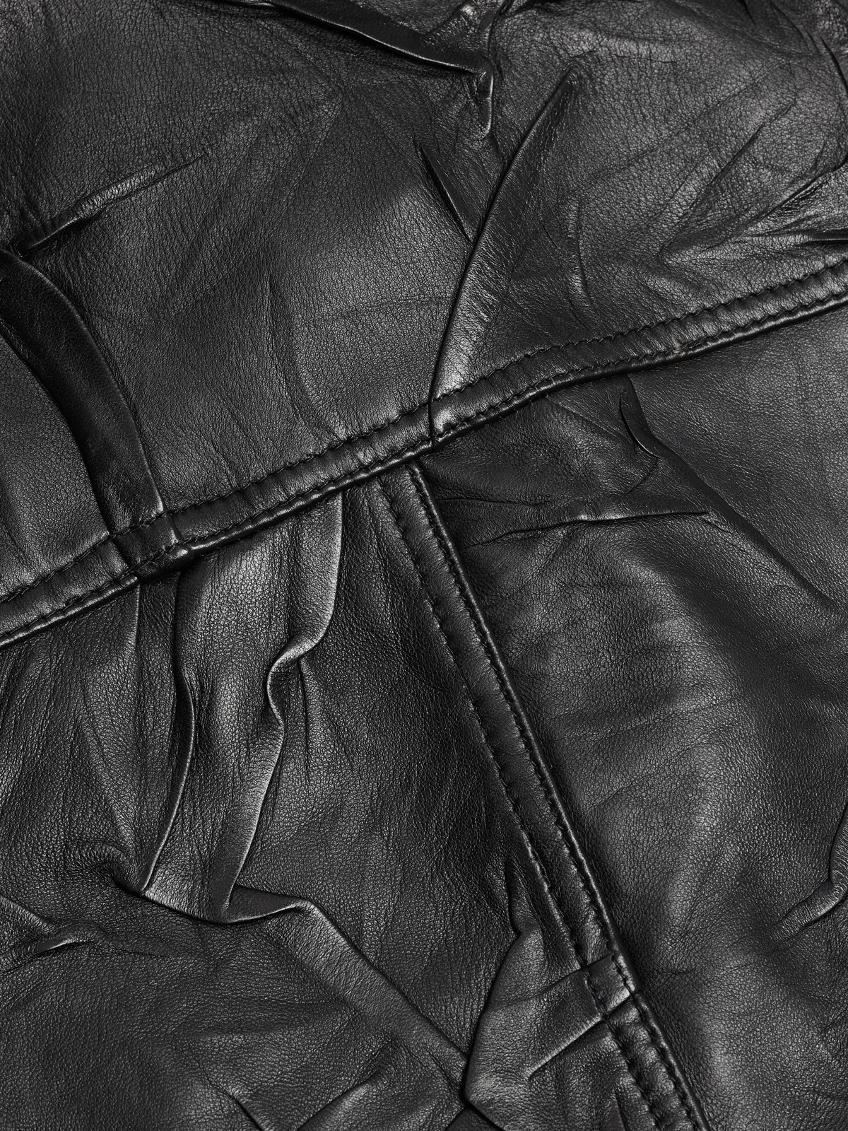 Classic-Fit Leather Jacket - Black - Holzweiler