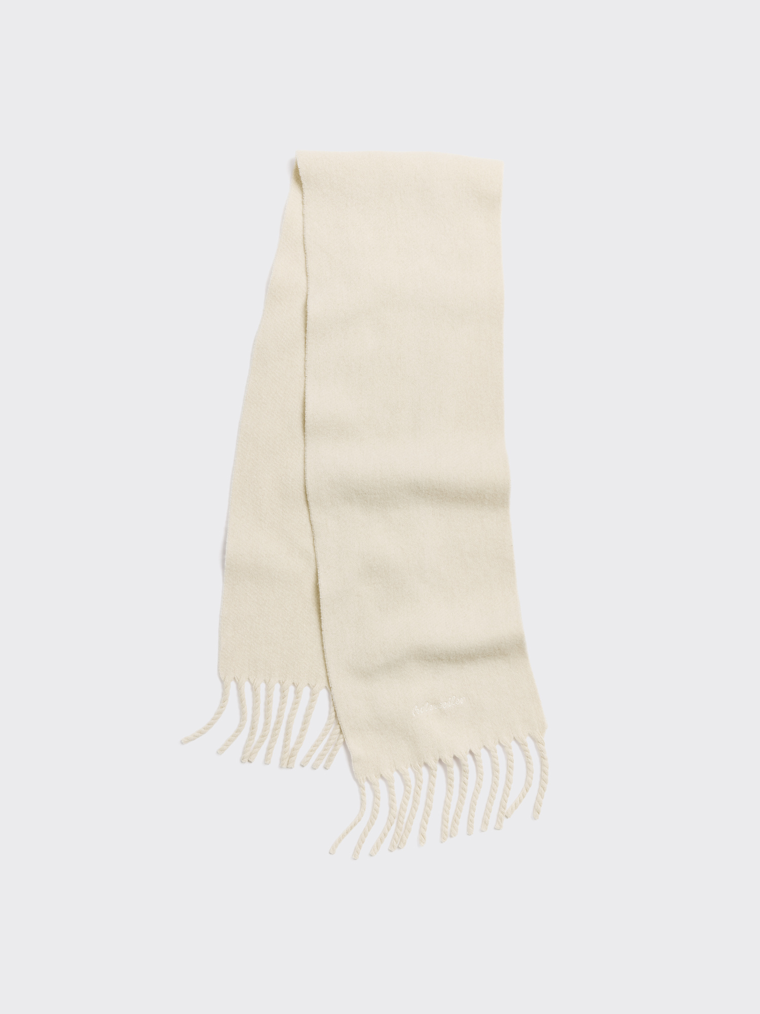 Idro Lambswool Tassel Scarf - Ecru - Holzweiler