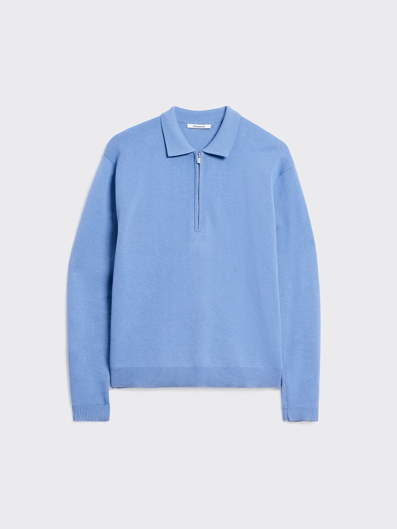 Milano Knit Half-Zip Sweater - Blue - Holzweiler