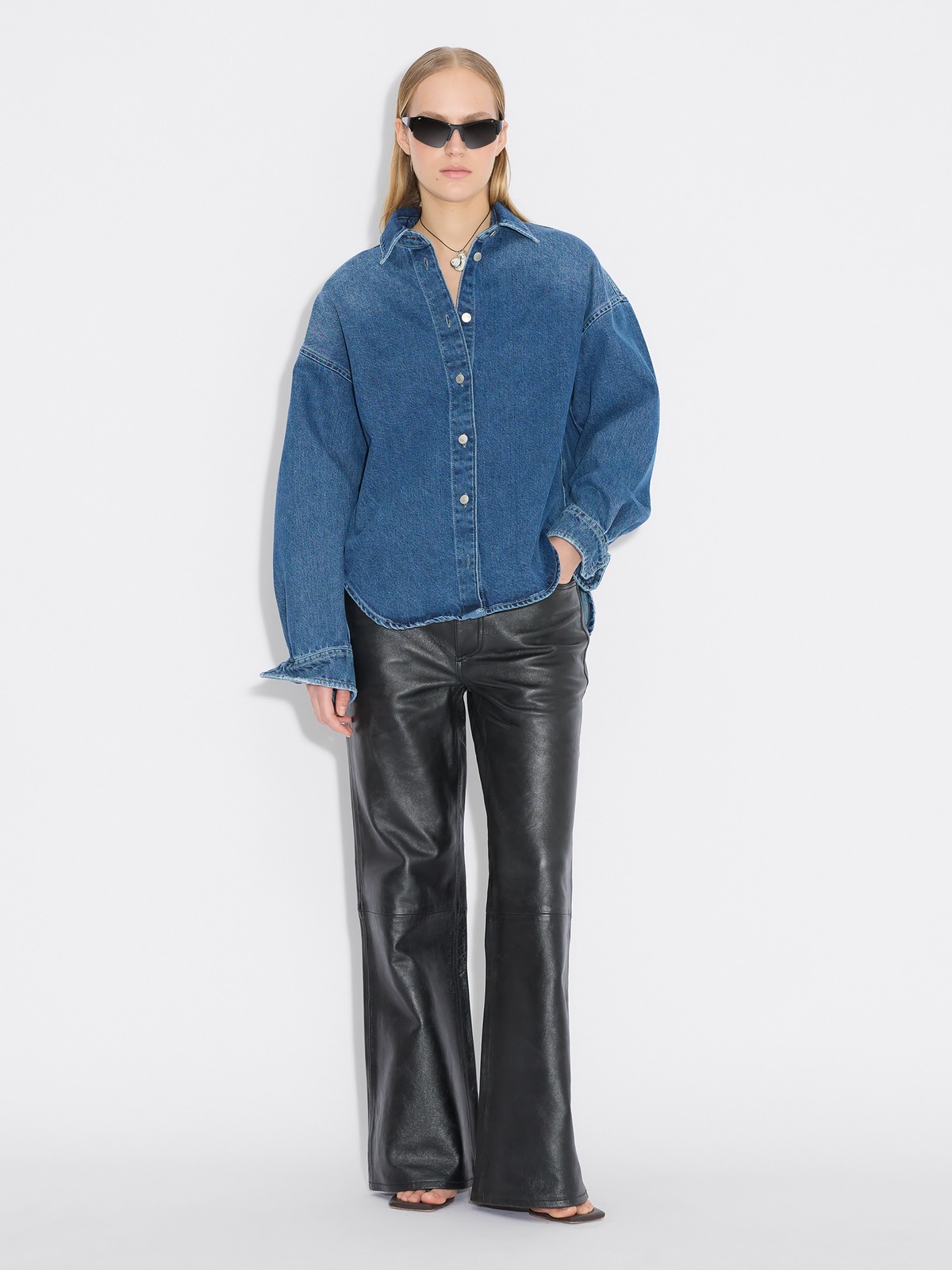 Relaxed-Fit Denim Shirt - Blue - Holzweiler