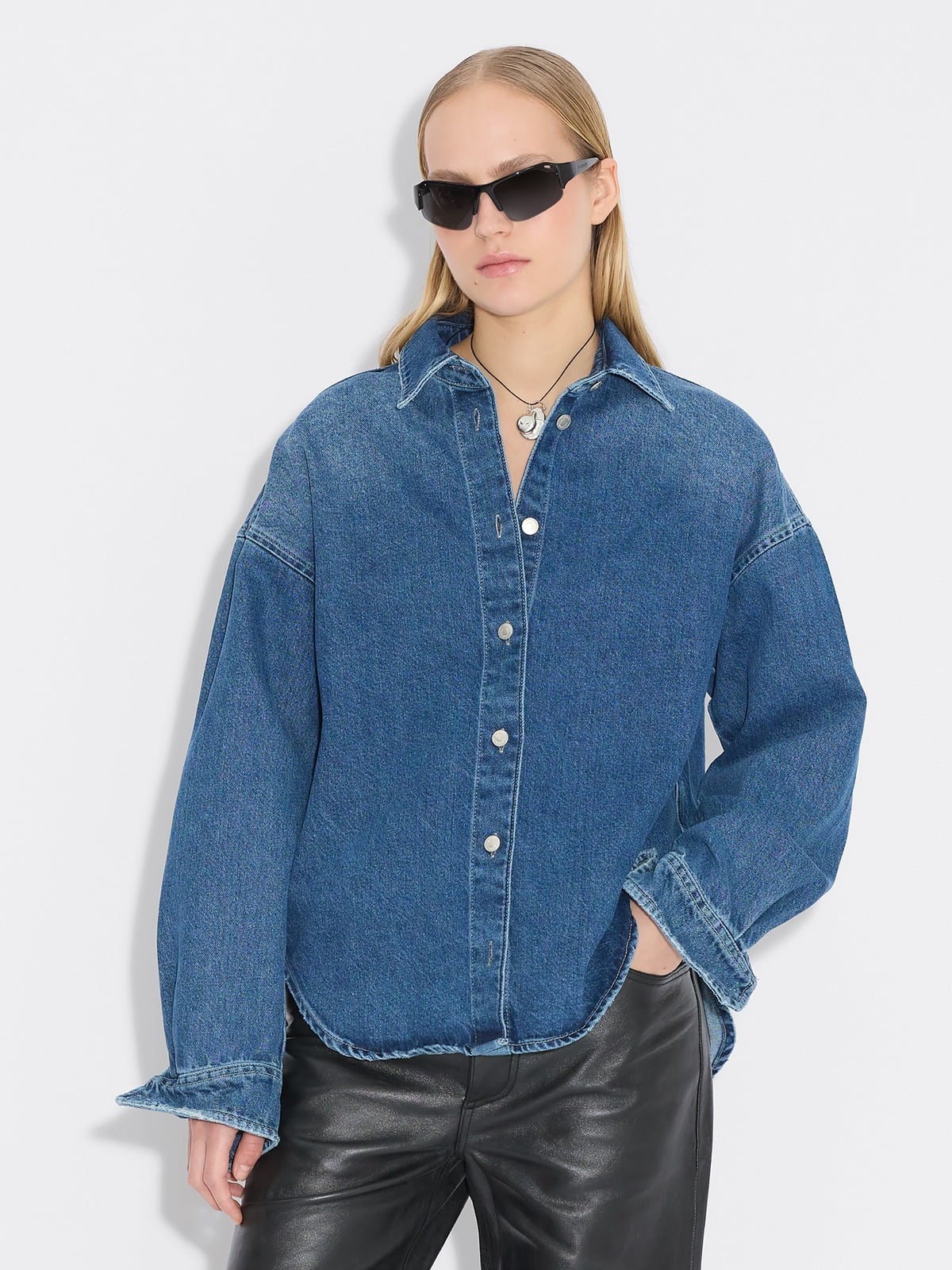 Relaxed-Fit Denim Shirt - Blue - Holzweiler