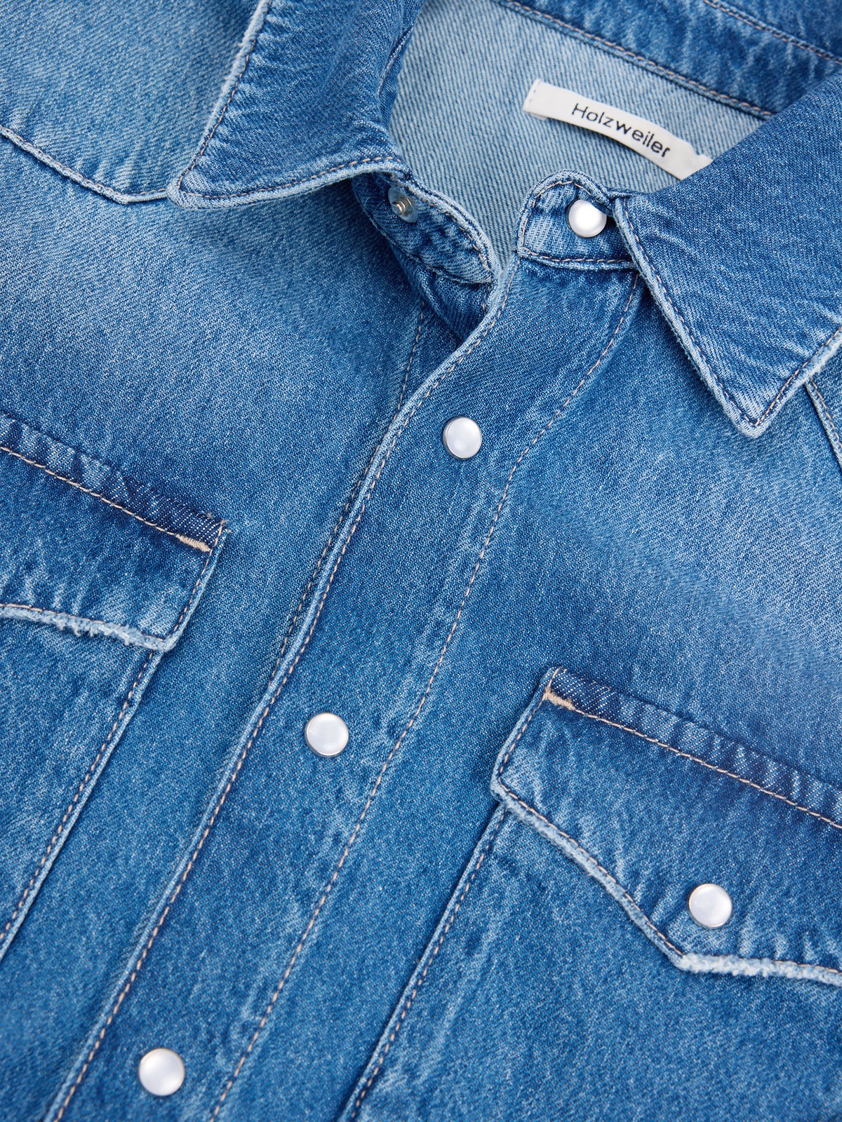Slim-Fit Denim Shirt - Blue - Holzweiler