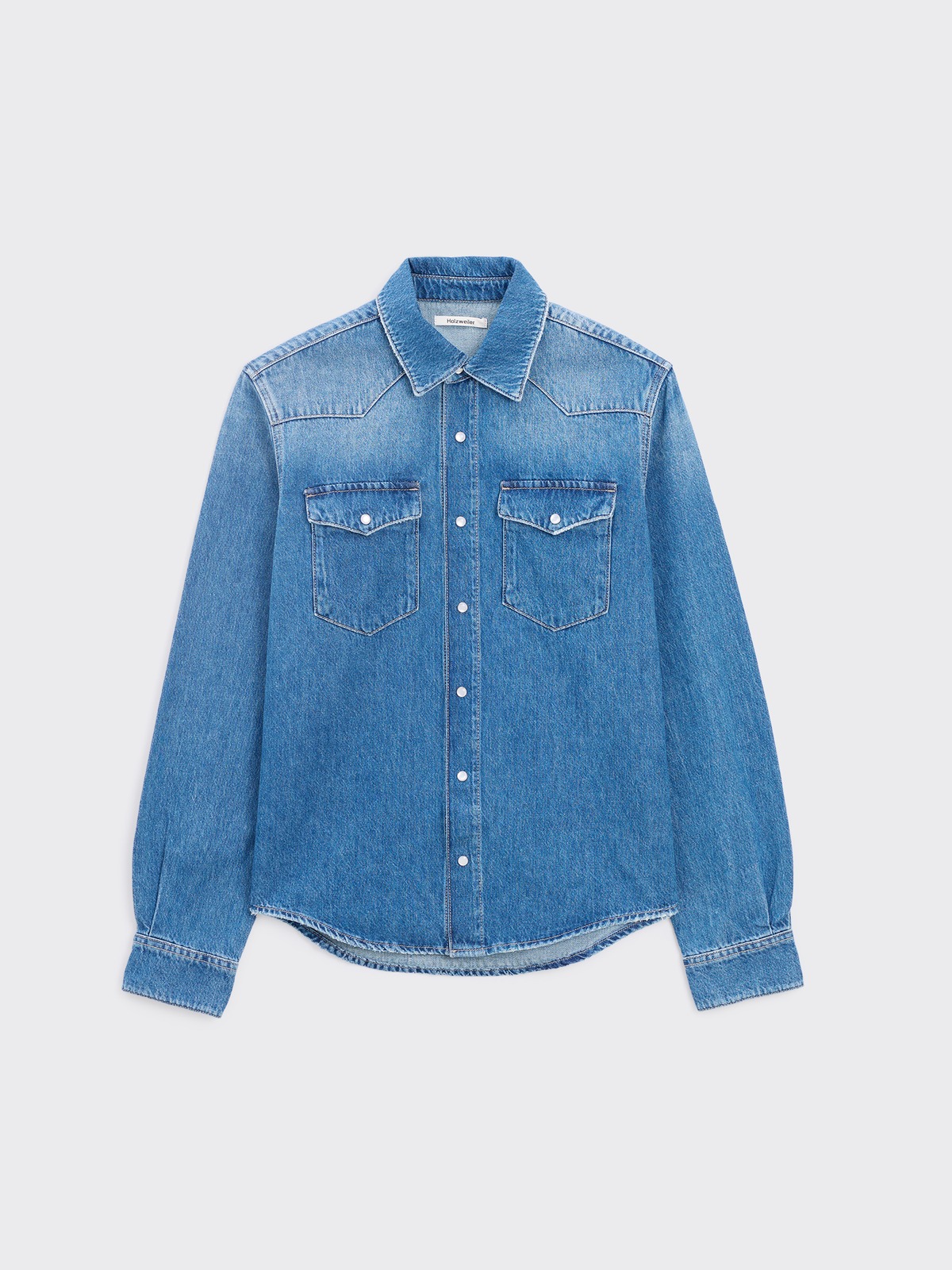 Slim-Fit Denim Shirt - Blue - Holzweiler