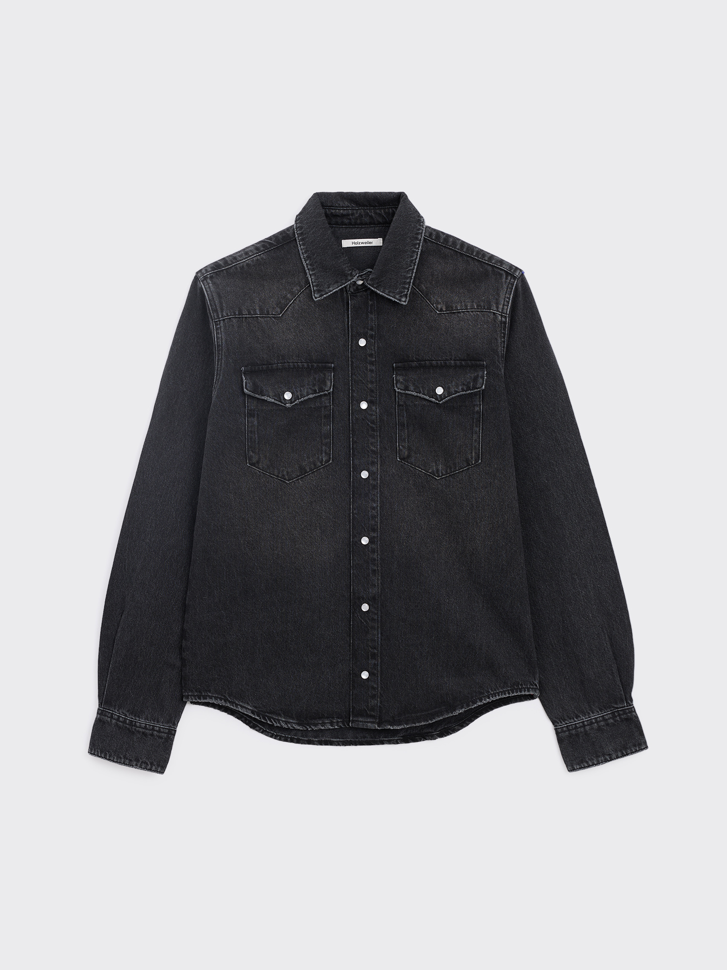 Slim-Fit Denim Shirt - Black - Holzweiler