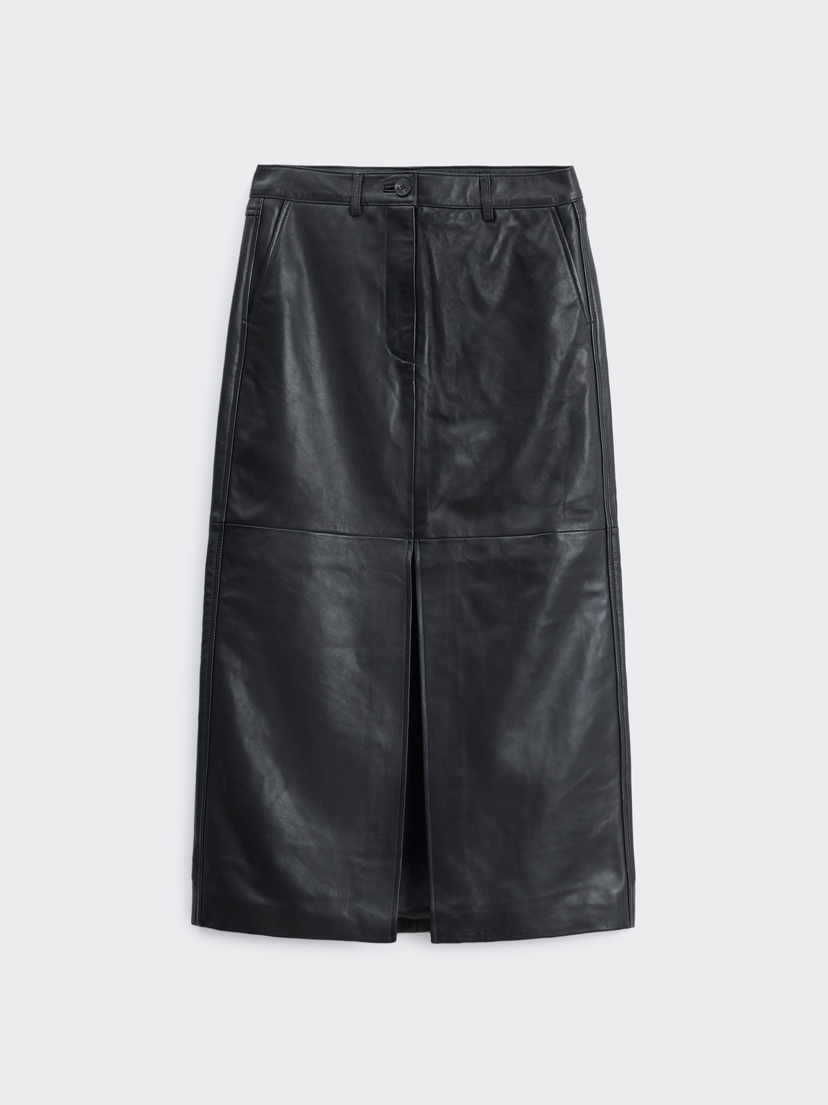 Leather Midi Skirt - Black - Holzweiler