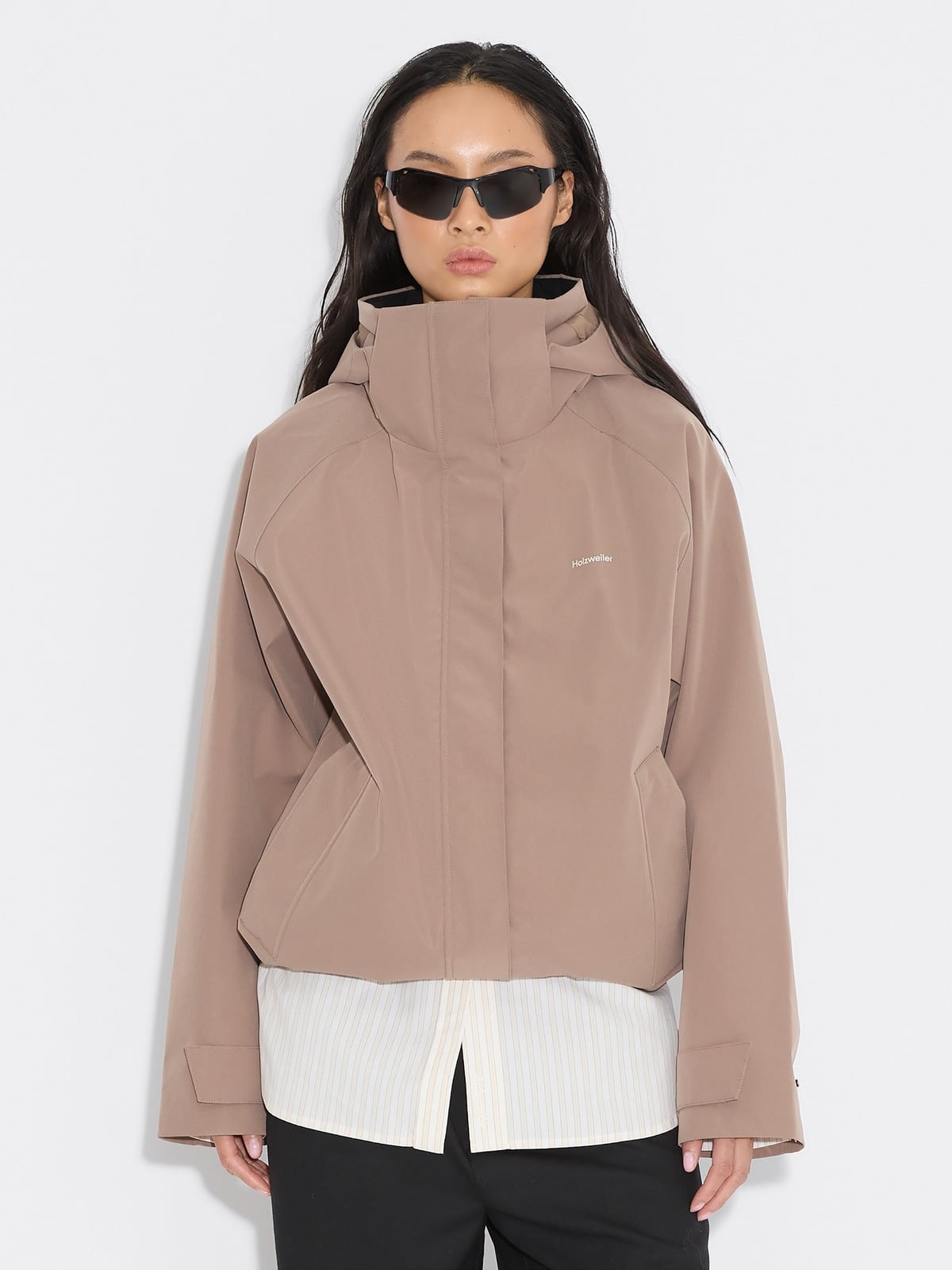 Flow Rain Jacket - Taupe - Holzweiler