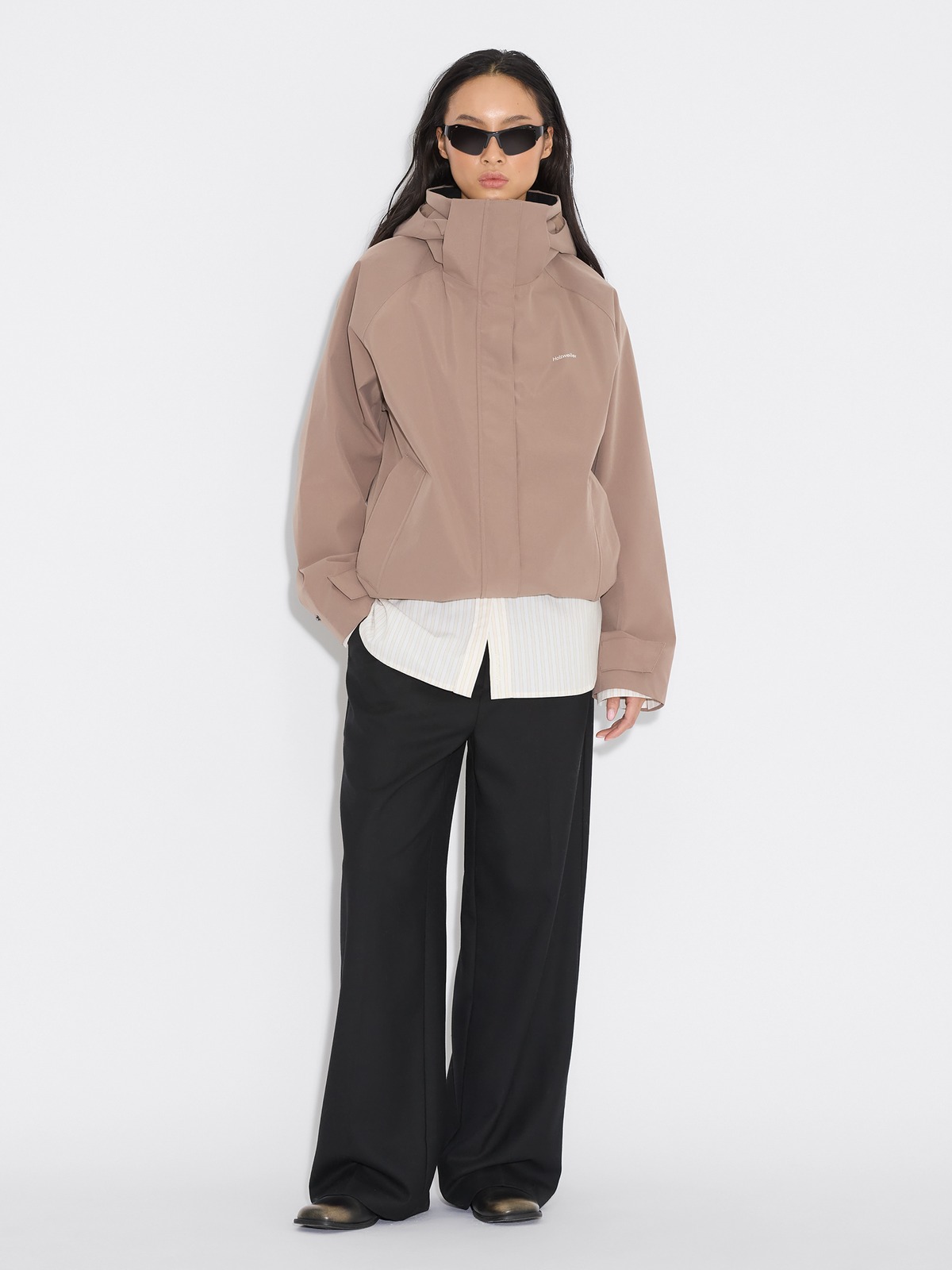Flow Rain Jacket - Taupe - Holzweiler