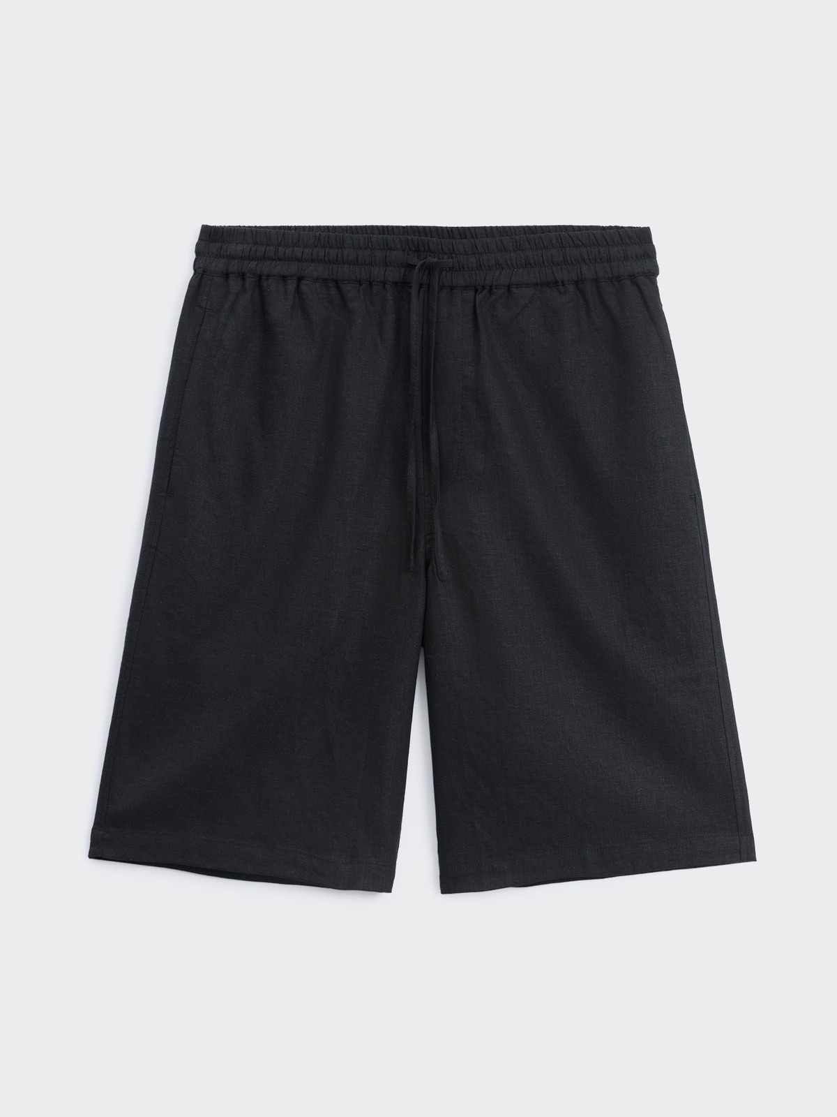 パンツ POSTELEGANT Linen Wide Shorts Black Lian Linen Shorts - Black - Holzweiler
