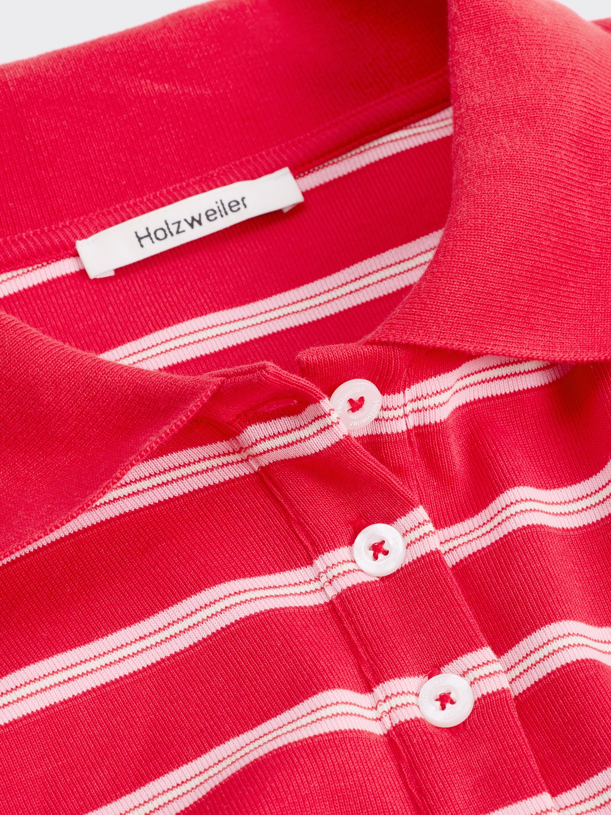Sunny Striped Polo - Red Stripe - Holzweiler