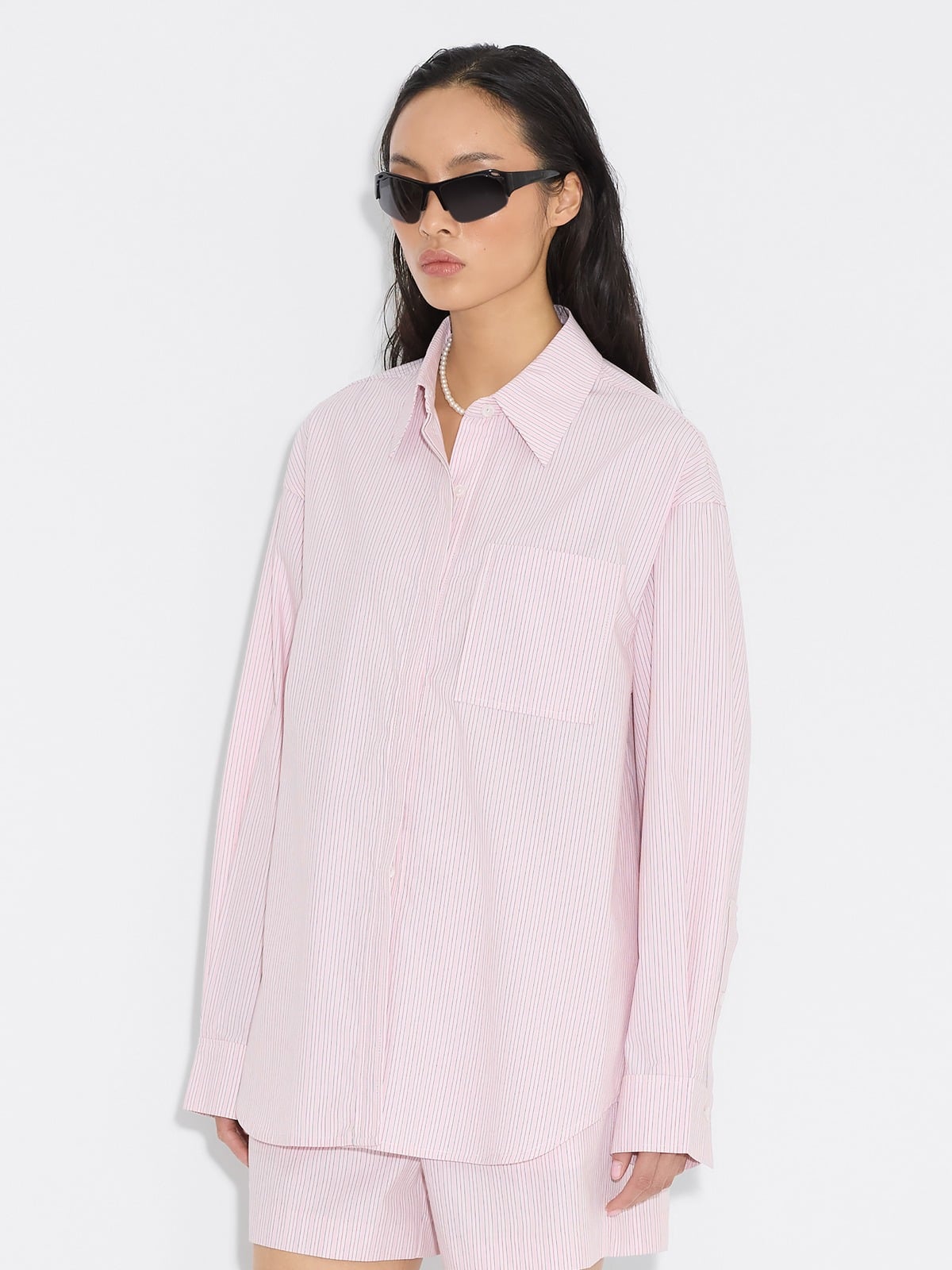 Loose-Fit Stripe Shirt - Pink Mix - Holzweiler
