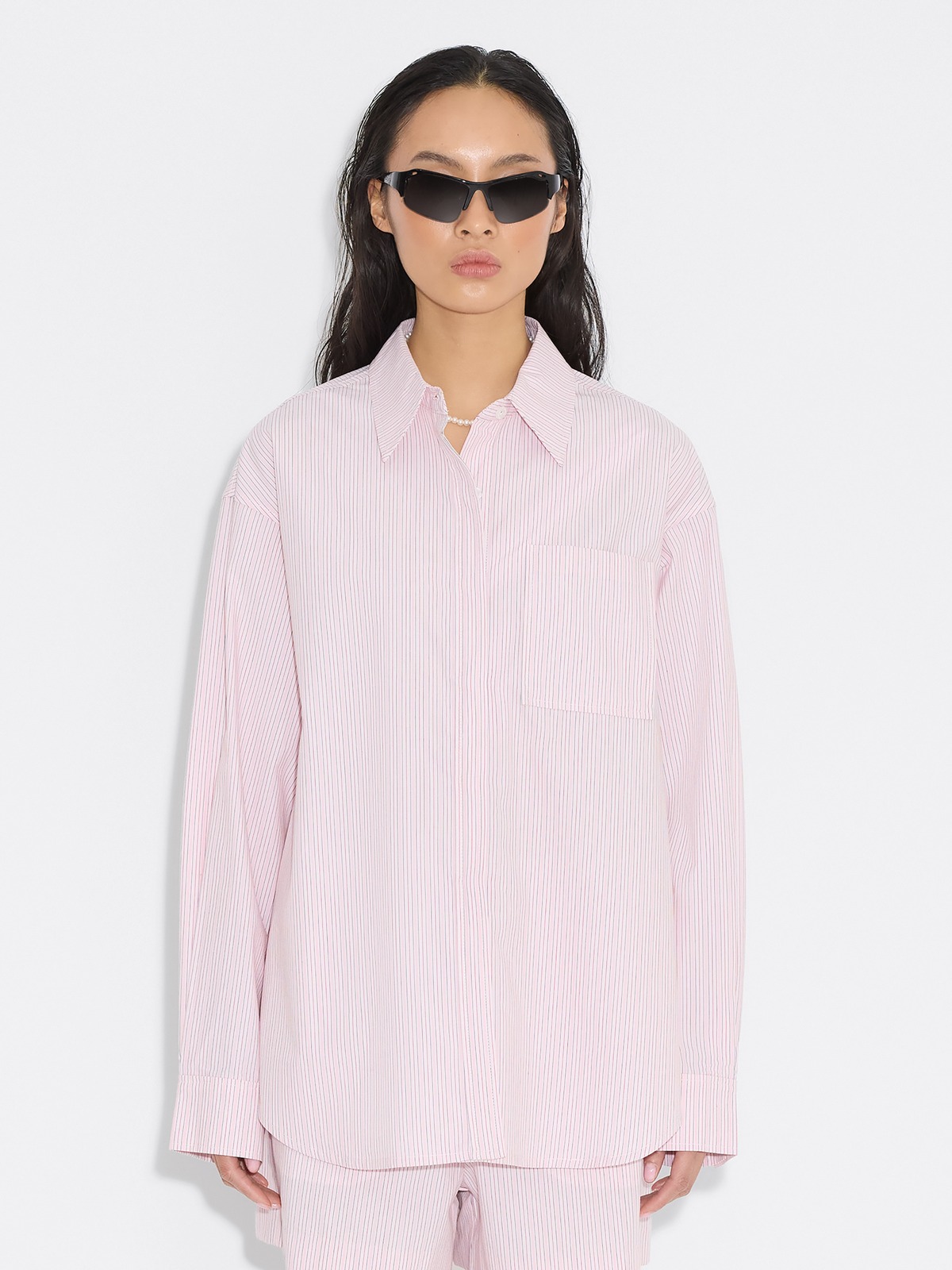 Loose-Fit Stripe Shirt - Pink Mix - Holzweiler
