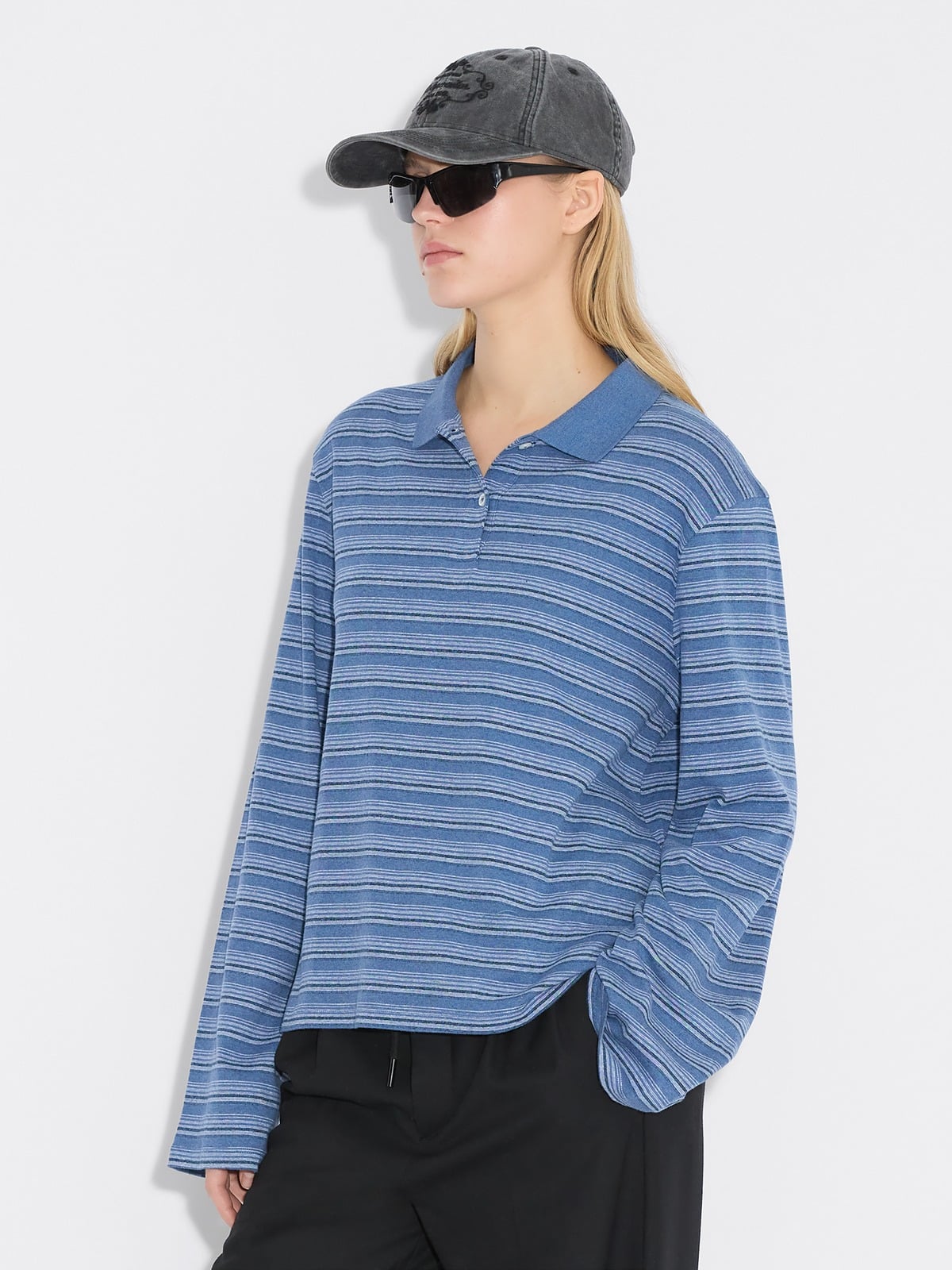 Sunny Striped Polo - Blue Stripe - Holzweiler