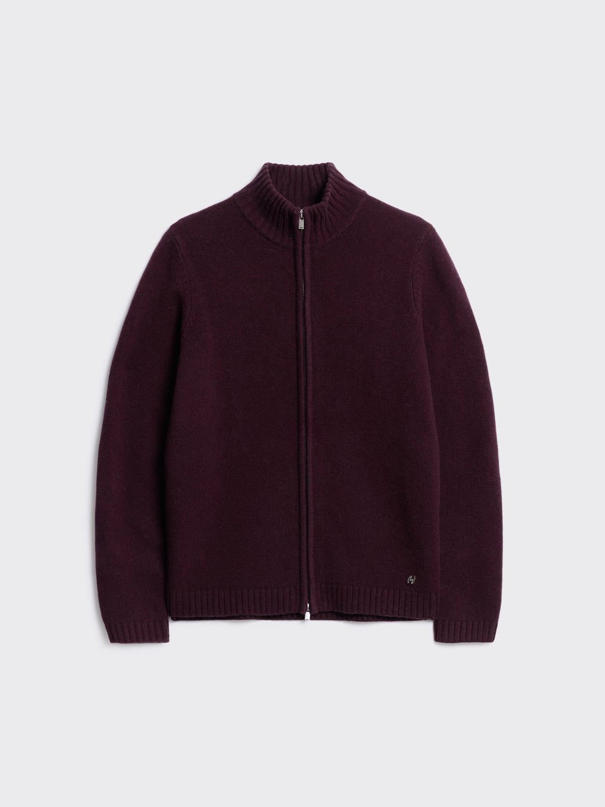Andreas Zip-Up Cardigan - Burgundy - Holzweiler