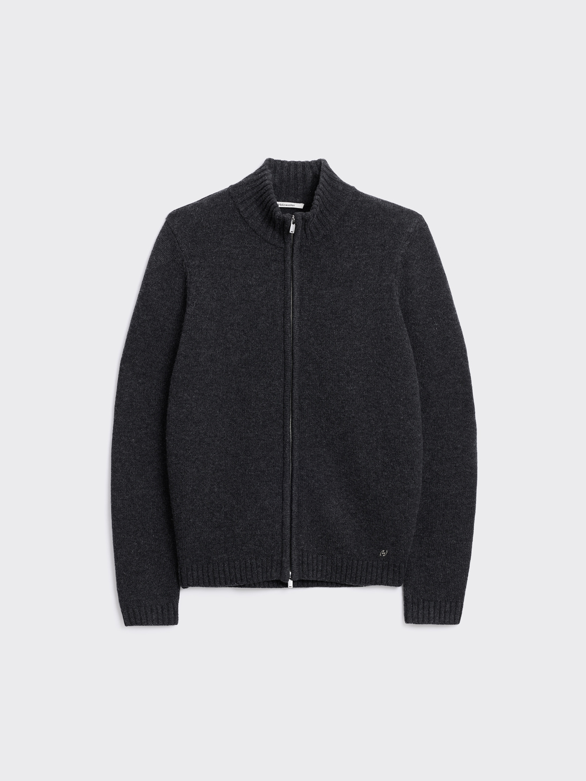 Andreas Zip-Up Cardigan - Dk. Grey - Holzweiler