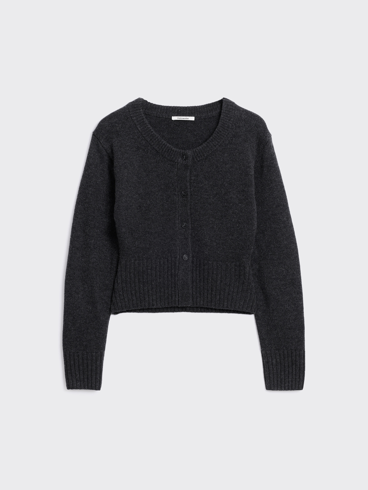 Julia Cropped Cardigan - Dk. Grey - Holzweiler