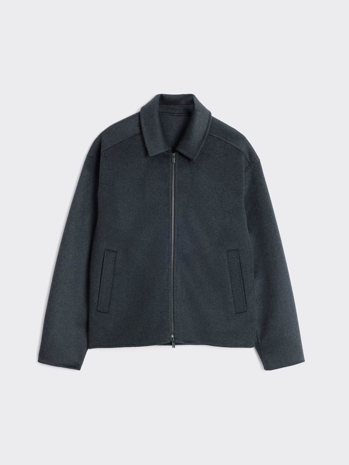 Chive Zip-Up Wool Jacket - Dk. Grey - Holzweiler