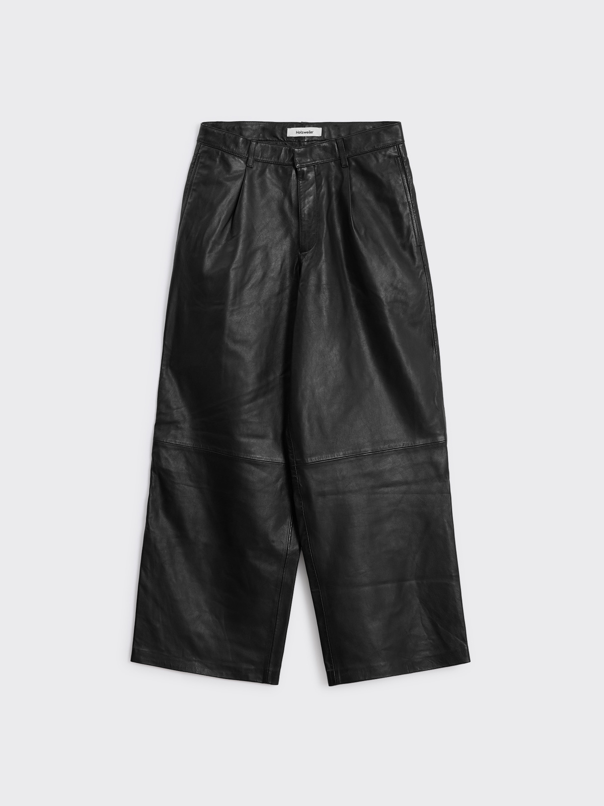 Ridge Leather Trousers - Black - Holzweiler