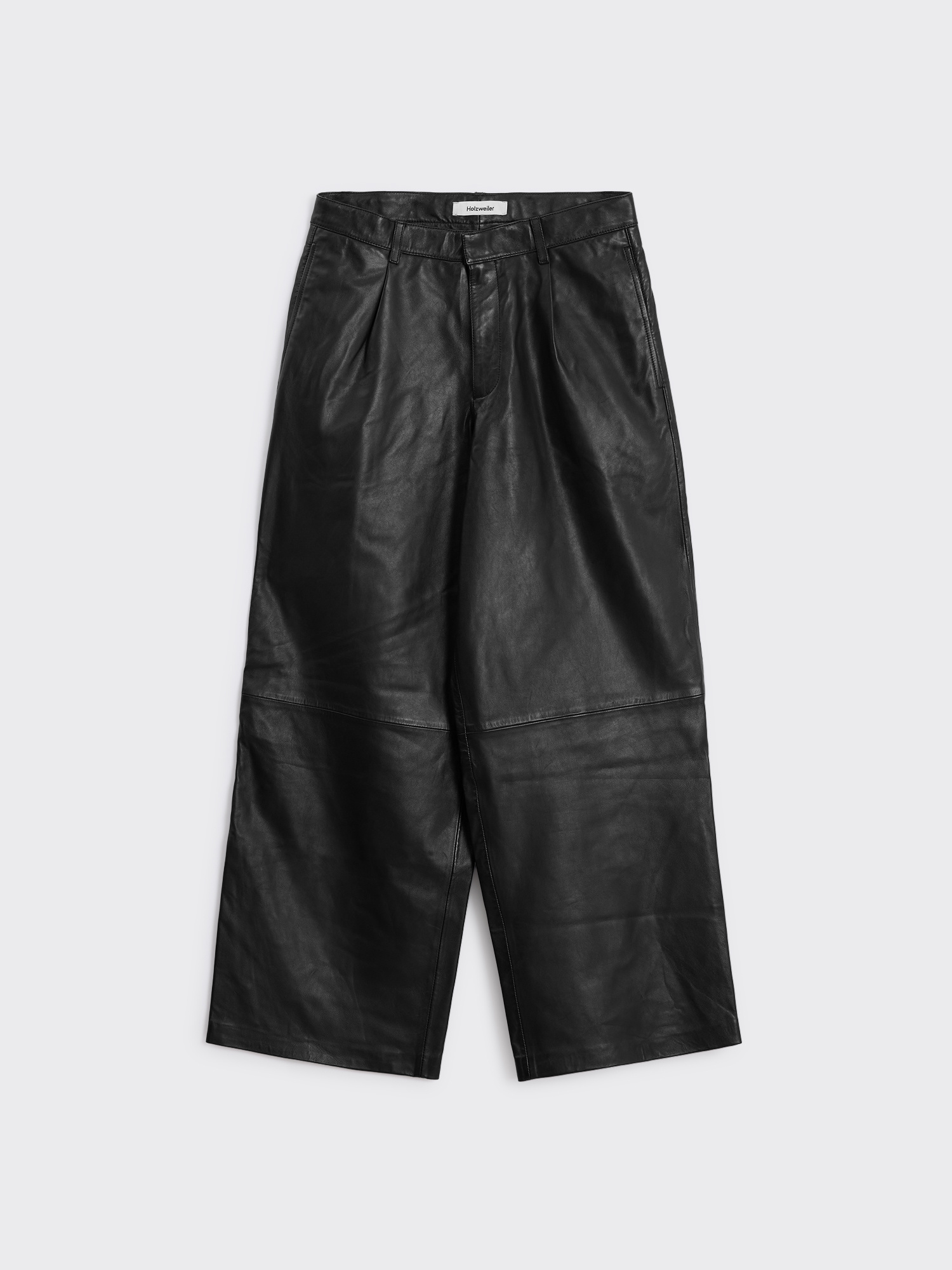 Ridge Leather Trousers - Black - Holzweiler