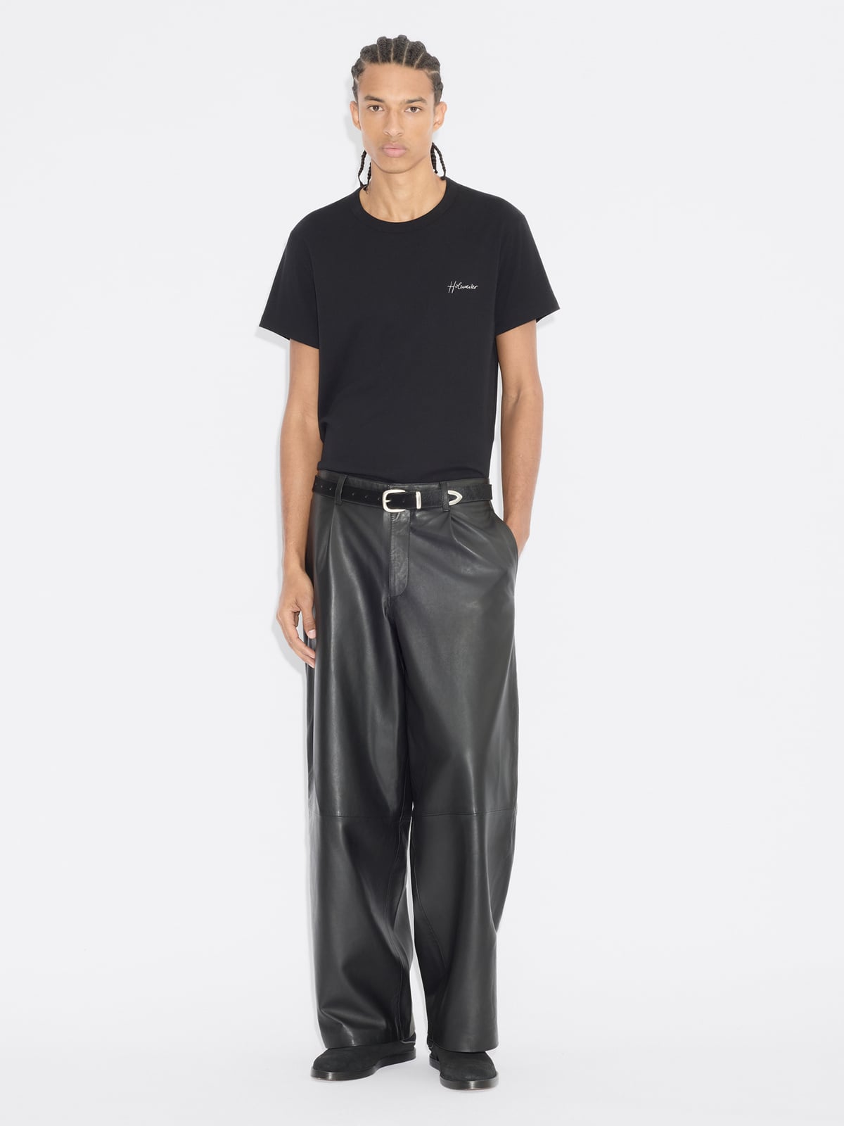 Ridge Leather Trousers - Black - Holzweiler