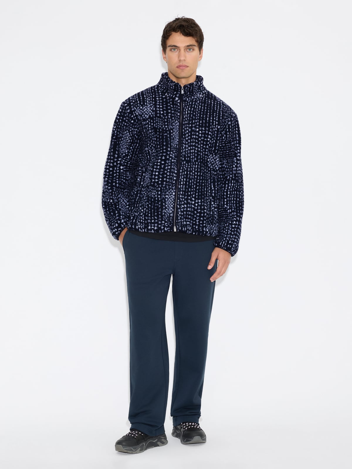 Fossekall Fleece Jacket - Navy Mix - Holzweiler